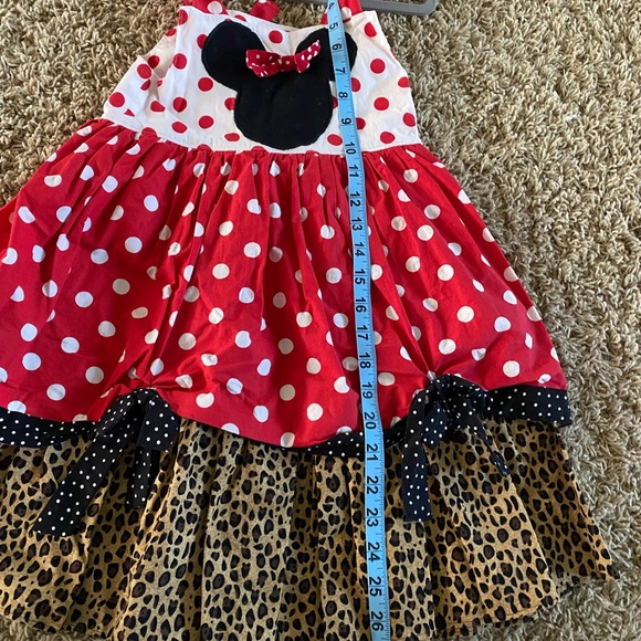 Custom Minnie Mouse polka dot leopard Disney dress - Picture 4 of 4
